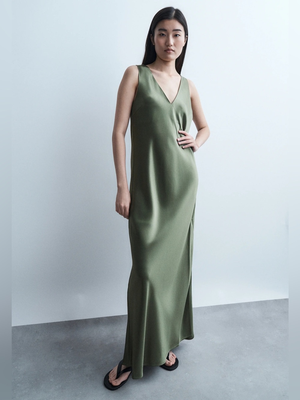 NWT. Unsubscribed. Silk Tank Dress. Olive Size 4.